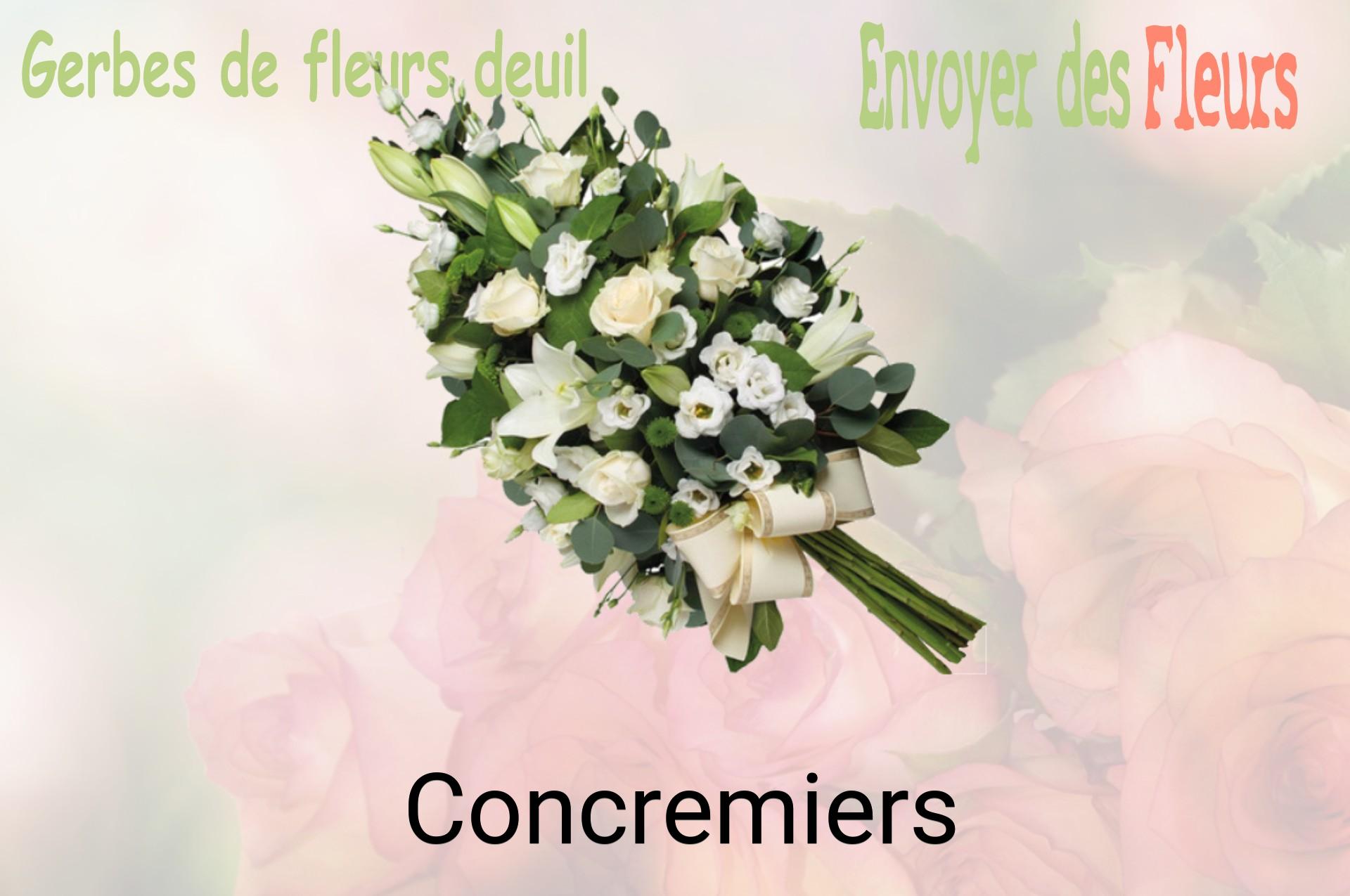 Gerbe de fleurs de deuil livrée à Concremiers